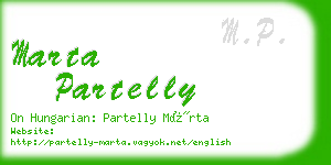 marta partelly business card